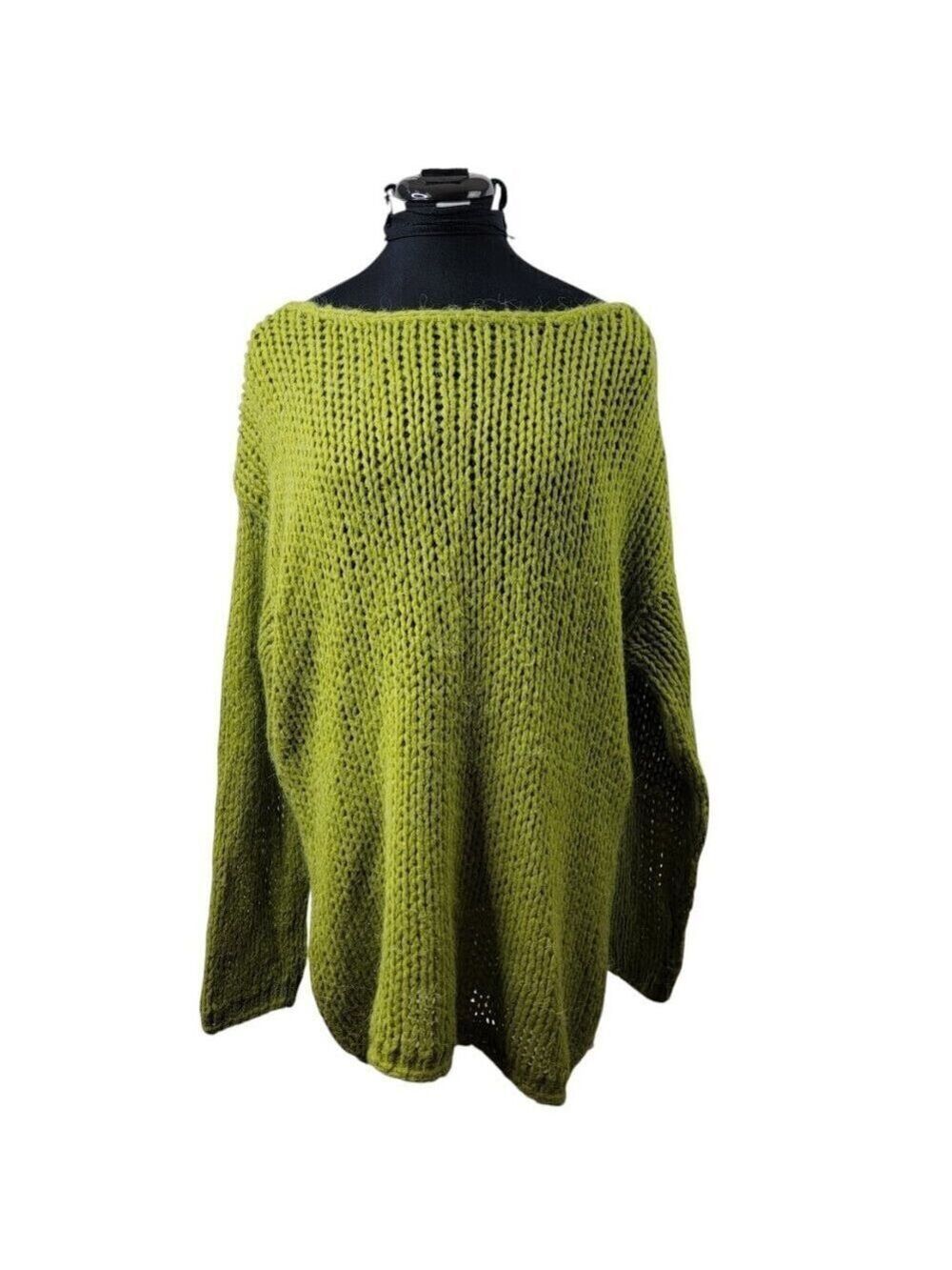 Suss Green Alpaca Blend Open Knit Sweater | Size M/L